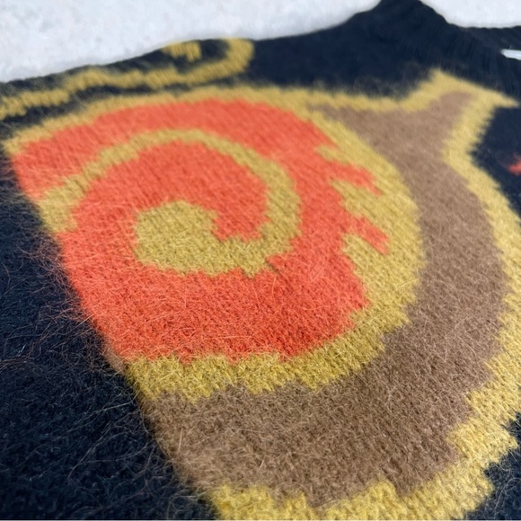 Vintage Mondi Wool Angora Blend Floral Filigree Design Crewneck Sweater - Picture 7 of 15